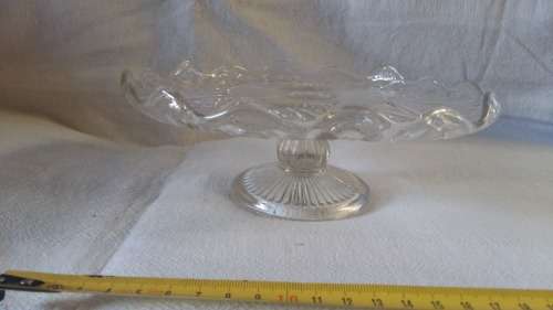 Vintage Cut Glass Cake Stand